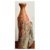 FR - Mid-Century Modern Live-Edge Turned Wood Vase - Handcrafted