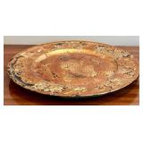 FR - Carol Glover Decorative Plate - 15 in Diameter - Gold Gilt Border