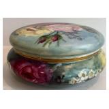 DR - D&C France Limoges Dresser Box - Antique Floral Rose