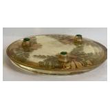 DR - Italian Gold-Toned Bowl with Candles & Stand