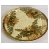 DR - Italian Gold-Toned Bowl with Candles & Stand