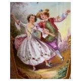 DR - Antique Dresden Porcelain Vase - Hand-Painted Die Tänzerin Camdore Scene - 8.5 in