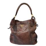 Prada The Original Deerskin Leather Handbag - Vintage Brown