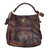 Prada The Original Deerskin Leather Handbag - Vintage Brown