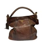 Prada The Original Deerskin Leather Handbag - Vintage Brown