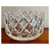 Orrefors Crystal Bowl - 8 in diameter, 5.25 in high, Diamond-Cut Pattern