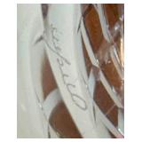 Orrefors Crystal Bowl - 8 in diameter, 5.25 in high, Diamond-Cut Pattern