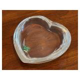O - Orrefors Sweden Heart-Shaped Paperweight