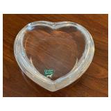 O - Orrefors Sweden Heart-Shaped Paperweight