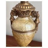 DR - Table Lamps - Pair, 32-Inch Tall, Antique Brass