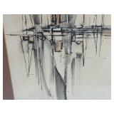 Framed Artwork Herb Hultgren Harbor Scene - Mark M. Nelson