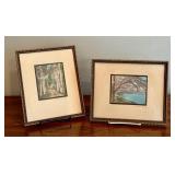 Wallace Nutting Hand-Colored Platinotype Photo Pair