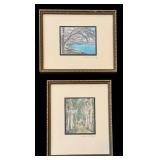 Wallace Nutting Hand-Colored Platinotype Photo Pair