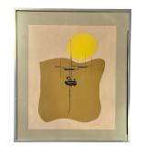 Vintage Block Print, Signed by Artist