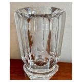 Kosta Boda Crystal Vase - 6 in Tall, Frosted Etched Silhouette