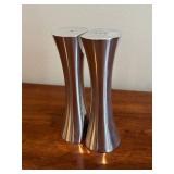 DR - Nambe Salt & Pepper Shakers - 5-Inch Tall Teardrop Style