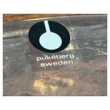 K - Pukeberg Glass Tray - 13-Inch Diameter - Vintage Swedish Display Piece