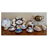 Vintage Mixed Makers Fine China Tea Set - Mintons & Aynsley Bone China, Teapot & Cups