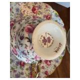 Vintage Mixed Makers Fine China Tea Set - Mintons & Aynsley Bone China, Teapot & Cups