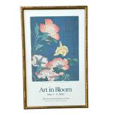 O - Art in Bloom Poster - Minneapolis Institute of Arts 2002 Exhibition, 16 x 25, Framed