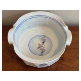 LR - Ceramic Bowl & Pig-Shaped Creamer - Blue & White Floral