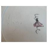 LR - Ceramic Bowl & Pig-Shaped Creamer - Blue & White Floral