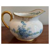 DR - Theodore Haviland Limoges Creamer - Vintage Blue Floral Pattern