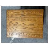 Oak Wood Table With Turned Legs - Rectangular Vintage Table