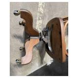 Office Chair - Antique Oak Spindle-Back Swivel with Armrests & Casters