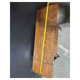 Oak Mid-Century Drop-Leaf Console Desk - Drawer & Cabinet on Casters