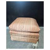 Armchair with Ottoman - Striped Upholstery