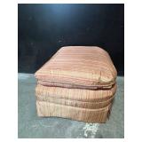 Armchair with Ottoman - Striped Upholstery