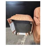 Armchair with Ottoman - Striped Upholstery