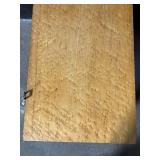 Vintage Burl Veneer Side Table - 1 Drawer, Cabriole Scroll Legs