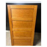 Oak 6-Drawer Filing Cabinet With Label Holders - Vintage Office Furniture