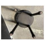 Black Round End Table with Drawer