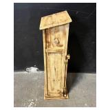 Rustic Wooden Crate Cabinet with Door - Tall Narrow Farmhouse Storage