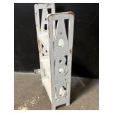 ABC Letters Wall Shelf - Distressed White Wood, 3-Tier Display