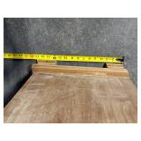 Vintage Oak Cabinet with Scalloped Top - Single Door, Inner Shelving