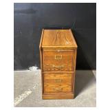 File Cabinet - Oak-Veneer 3-Drawer with Lock & Key