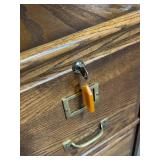 File Cabinet - Oak-Veneer 3-Drawer with Lock & Key