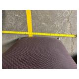 TB 116/117 Purple Upholstered Armchairs Pair - Curved-Back Lounge Chairs