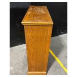 Oak Wood 2-Shelf Display Shelf - Free-Standing Oak Finish