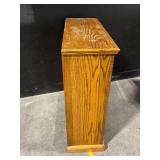 Oak Wood 2-Shelf Display Shelf - Free-Standing Oak Finish