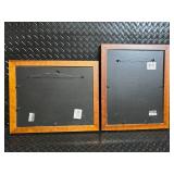 Lisa Hundermilk - Pair of Framed Landscape Art Prints with Mosaic Hills, Signed