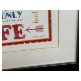 Sharyn Swell Word Art Prints - Beauty & Life (Framed) Lot of 2