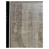 New York City Map Art Print - Framed Wall Decor with Signature