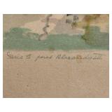 Framed Art Prints - Paris River Scene & Winter Birds (Lot of 2)