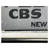 The Beatles Ed Sullivan Show Poster - Feb 9, 1964 - CBS Studios NYC Framed