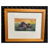 Framed Landscape Art Prints (2) - Blue Distressed Frame & Orange Wood Frame
